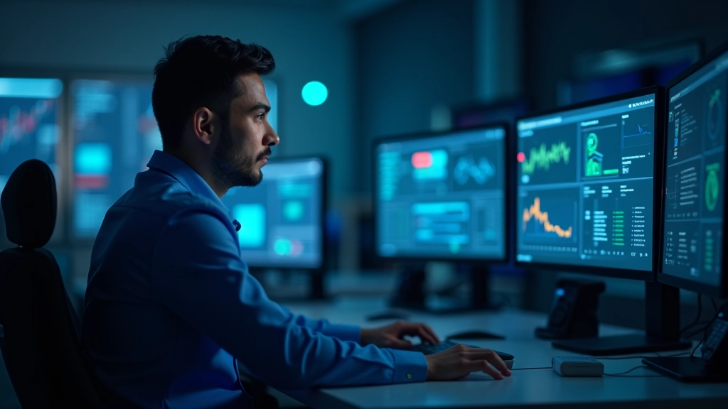 Technology security and cybersecurity professional analyzing data protection, network security monitoring, digital infrastructure protection in modern tech environment