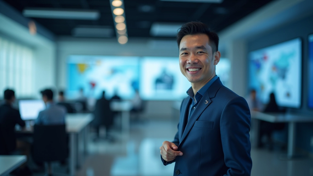 Modern digital technology center showcasing innovation and collaboration