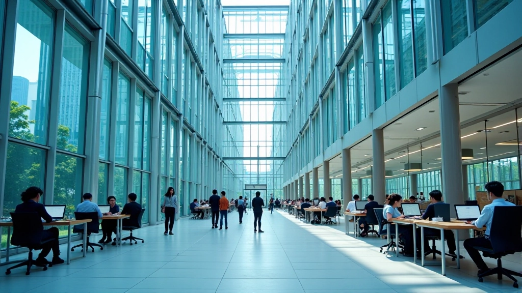 Modern technology campus or office building representing Malaysia's technology sector infrastructure and innovation hub